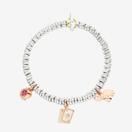 Rose Gold & Ruby Pomegranate Charm