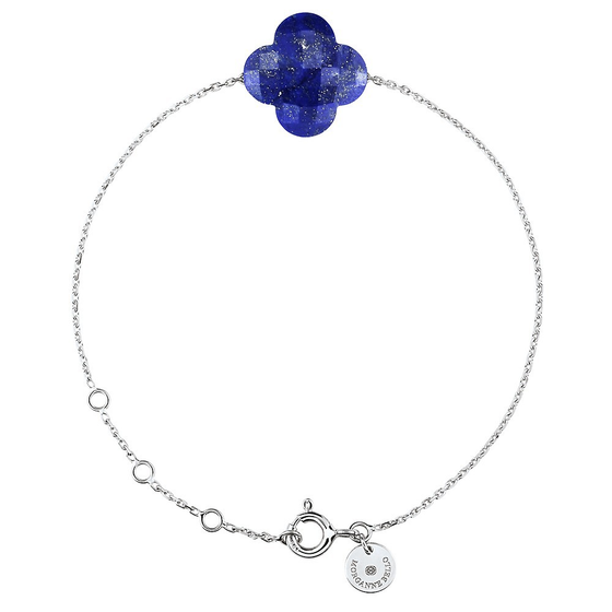Bracelet, Lapis Lazuli, Or Blanc