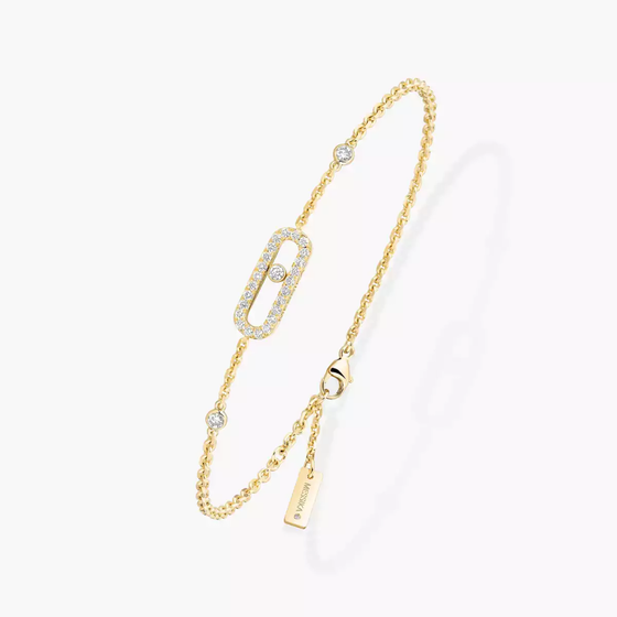 Bracelet pavé Move Uno Bracelet Diamant Or Jaune