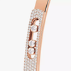 Bracelet Move Noa semi-pavé, petit modèle Bangle bracelet diamant semi pavé en or rose Move Noa