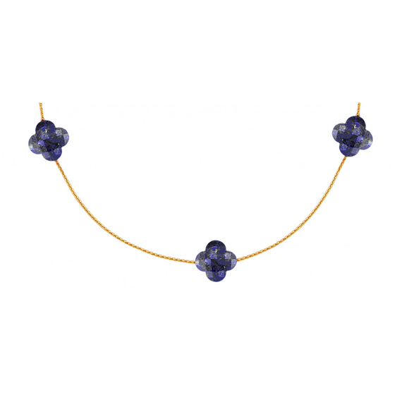 Lapis Lazuli Yellow Gold Long Necklace