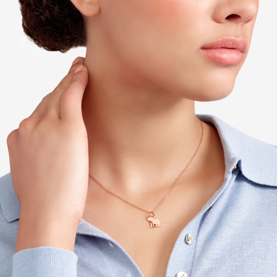 Rose Gold Elephant Charm