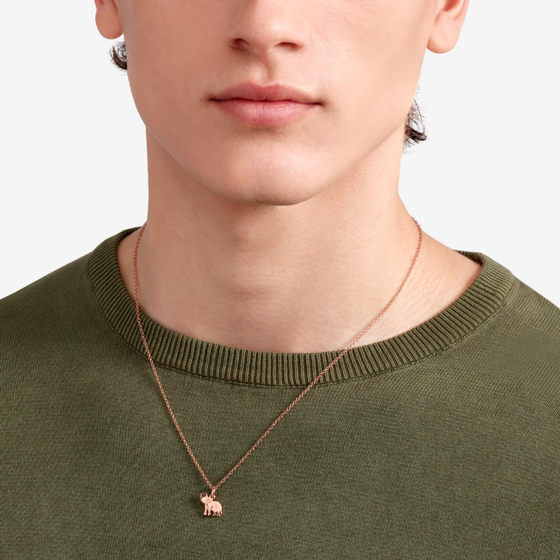Rose Gold Elephant Charm