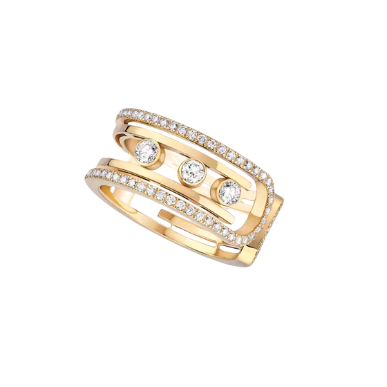 Move 10th Yellow Gold Diamond Ring