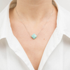 Necklace, Amazonite, White Gold