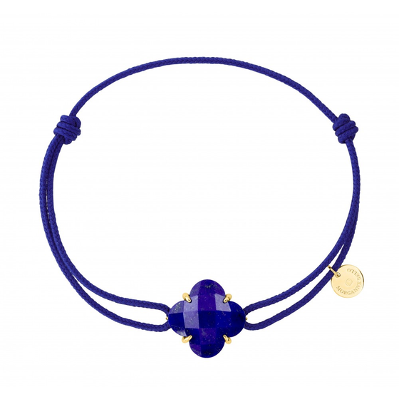 Bracelet, Lapis Lazuli, Cordon Blue Roi, Or Jaune