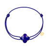 Victoria Bracelet, Lapis Lazuli, Royal Blue Cord, Yellow Gold