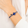 Victoria Bracelet, Lapis Lazuli, Royal Blue Cord, Yellow Gold