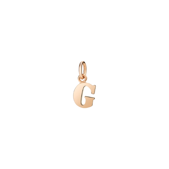 Rose Gold Letter G Charm