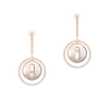 Lucky Move white mother-of-pearl drop earrings