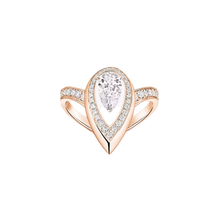  Bague Fiery 0,50ct Bague Diamant Or Rose