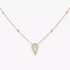 Fiery 0.10ct Pink Gold Diamond Necklace