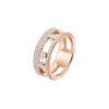 Move Romane Pavé Pink Gold Diamond Ring