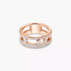 Move Romane Pavé Pink Gold Diamond Ring