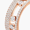 Bague pavée Move Romane Bague Diamant Or Rose