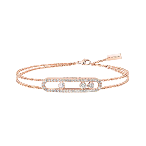 Move Classique Pavé Pink Gold Diamond Bracelet