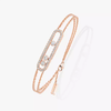 Move Classique pavé bracelet Pink Gold Diamond Bracelet