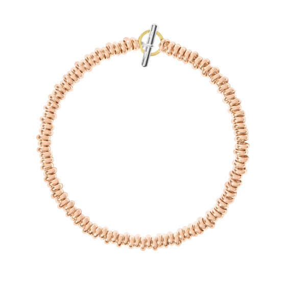 Bracelet Rondelle Or Rose