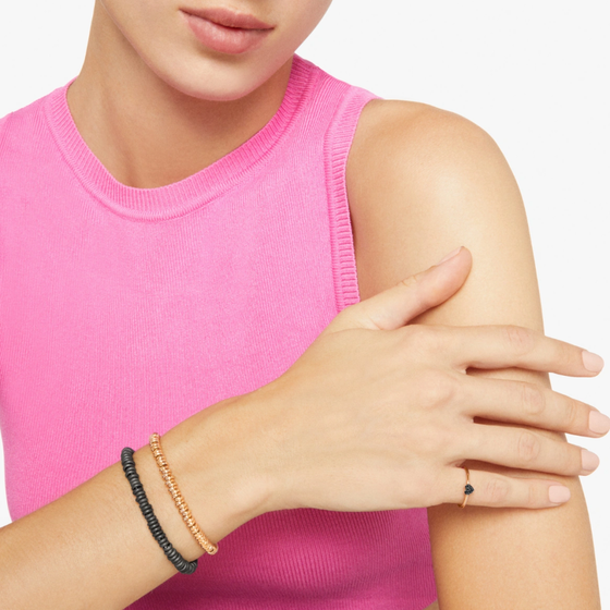 Bracelet Rondelle Or Rose