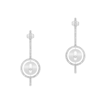  Lucky Move Arrow White Gold Diamond Earrings