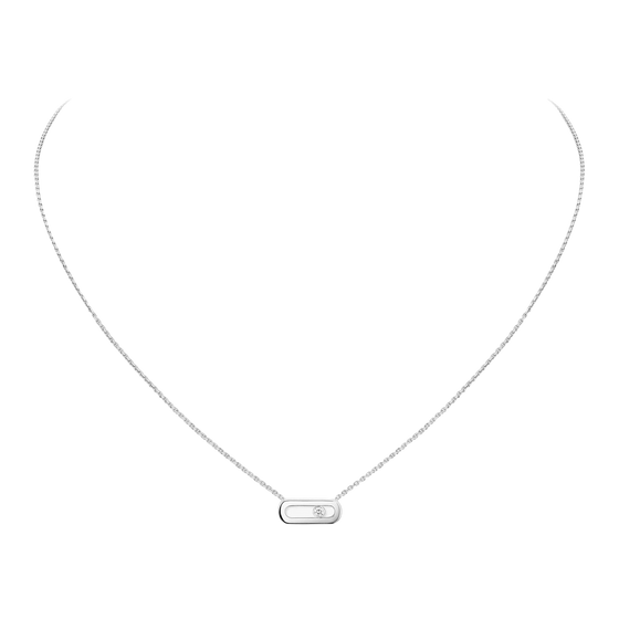 Move Uno White Gold Diamond Necklace