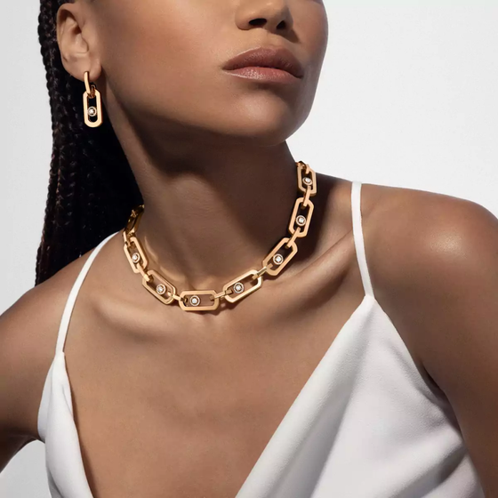 Boucles d'oreilles pendantes So Move XL Boucles d'oreilles Diamant Or Jaune