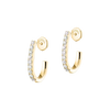 Gatsby hoop earrings small Yellow Gold Diamond Earrings