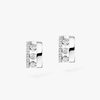 Move Romane Mini Hoops White Gold Diamond Earrings