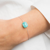 Bracelet, Amazonite, Or Blanc