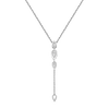 Fiery tie necklace Fiery diamond tie necklace in white gold