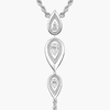 Collier cravate Fiery Collier Diamant Or Blanc