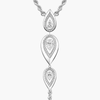 Fiery tie necklace Fiery diamond tie necklace in white gold