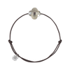 Bracelet, Pyrite, Chocolate Cord