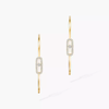 Move Uno hoop earrings large Yellow Gold Diamond Earrings