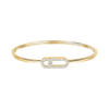 Move Uno Pavé Flex Bangle MM Yellow Gold Diamond Bracelet
