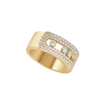  Yellow Gold Diamond Ring Move Noa LM Pavé