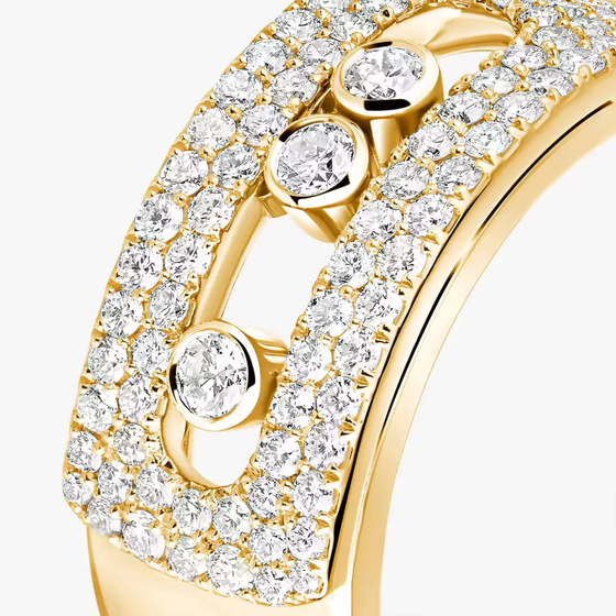 Move Noa LM Pavé Yellow Gold Diamond Ring