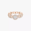 Solitaire Move Link 0,30ct Bague Diamant Or Rose