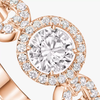 Move Link solitaire ring, small model