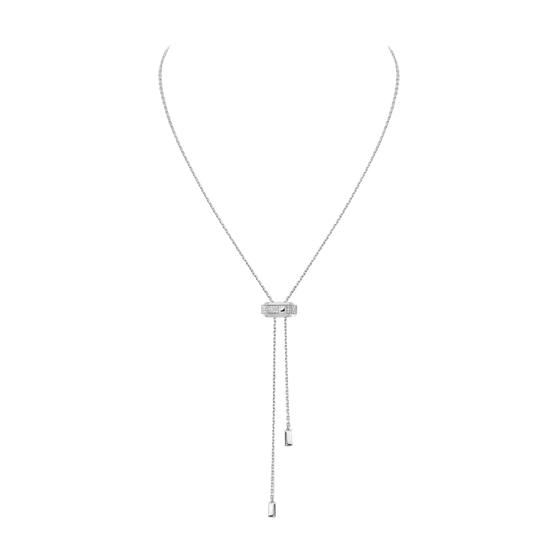 Moderniste tie necklace White Gold Diamond Necklace