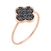 Diamond Ring, Black, Rose Gold