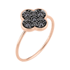 Diamond Ring, Black, Rose Gold