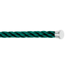 CÂBLE VERT ÉMERAUDE POUR BOUCLE LARGE EN OR BLANC