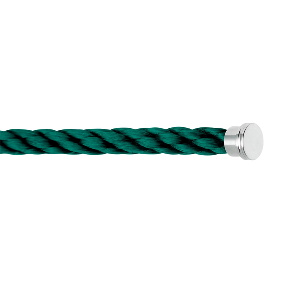 EMERALD GREEN CABLE FOR WHITE GOLD LARGE BUCKLE