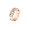 Move Noa pavé ring, small model Pink gold diamond pavé ring Move Noa