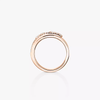 Move Noa pavé ring, small model Pink gold diamond pavé ring Move Noa