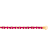  18k yellow gold and rubies line cable