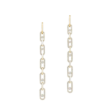  Move Link Multi Pendant Earrings Yellow Gold Diamond Earrings