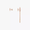 Move Uno Chain and Stud earrings Pink Gold Diamond Earrings