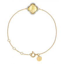  Bracelet, Citrine, Diamonds, Yellow Gold